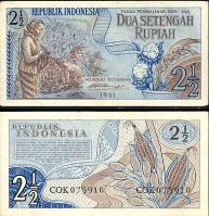 *2 1/2 Rupie Indonézia 1961, P79 AU - Kliknutím na obrázok zatvorte -